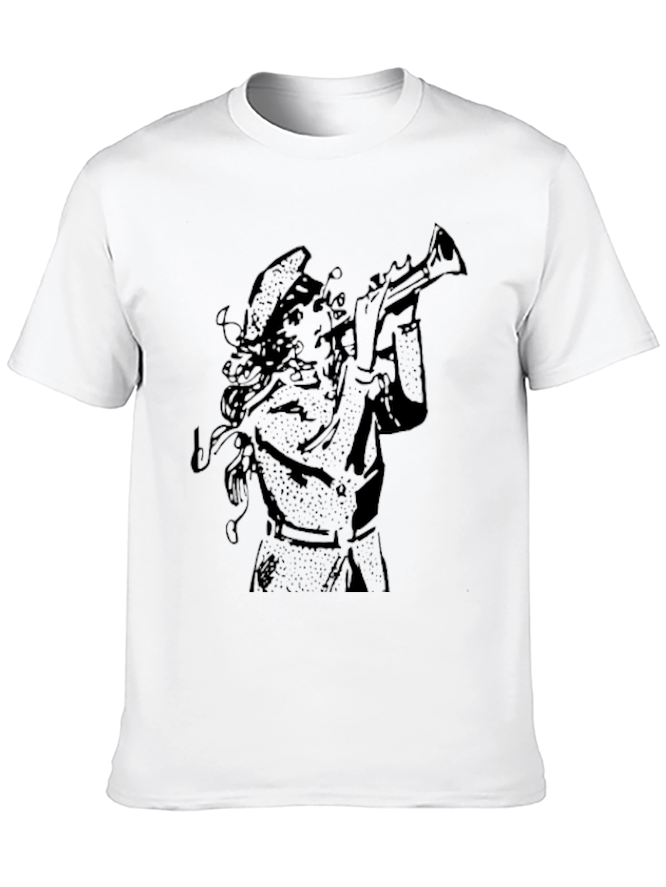 Graphic Trumpet Man Black T-Shirt