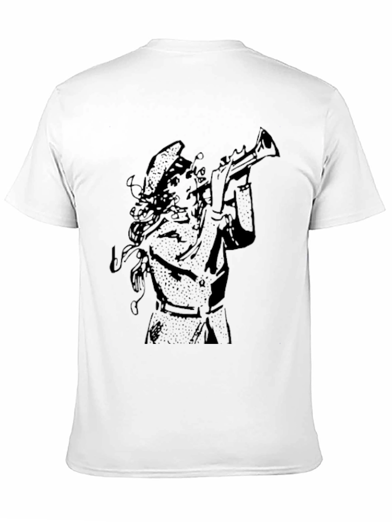 Graphic Trumpet Man Black T-Shirt