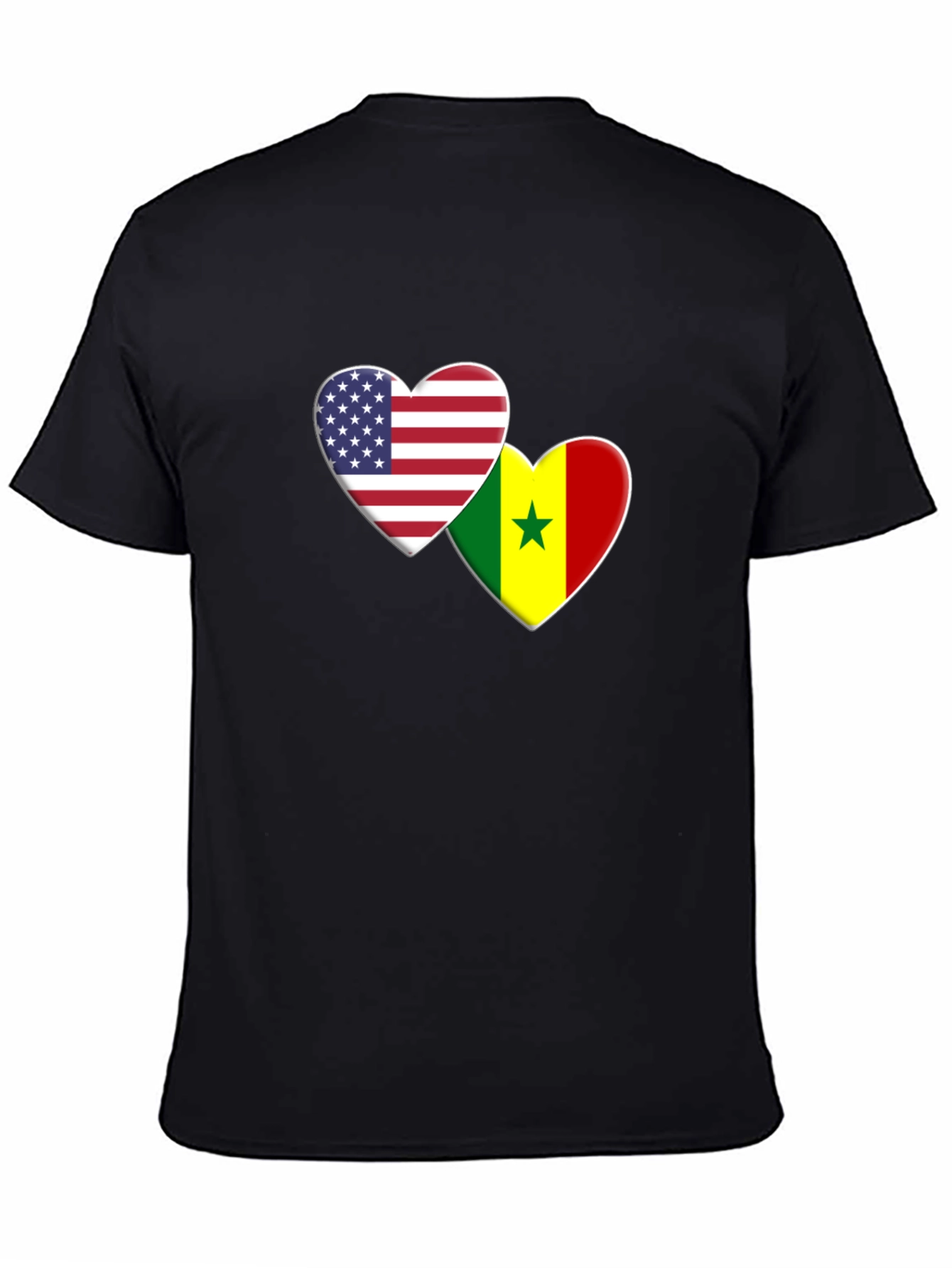 USA Senegal Heart Flag T-Shirt