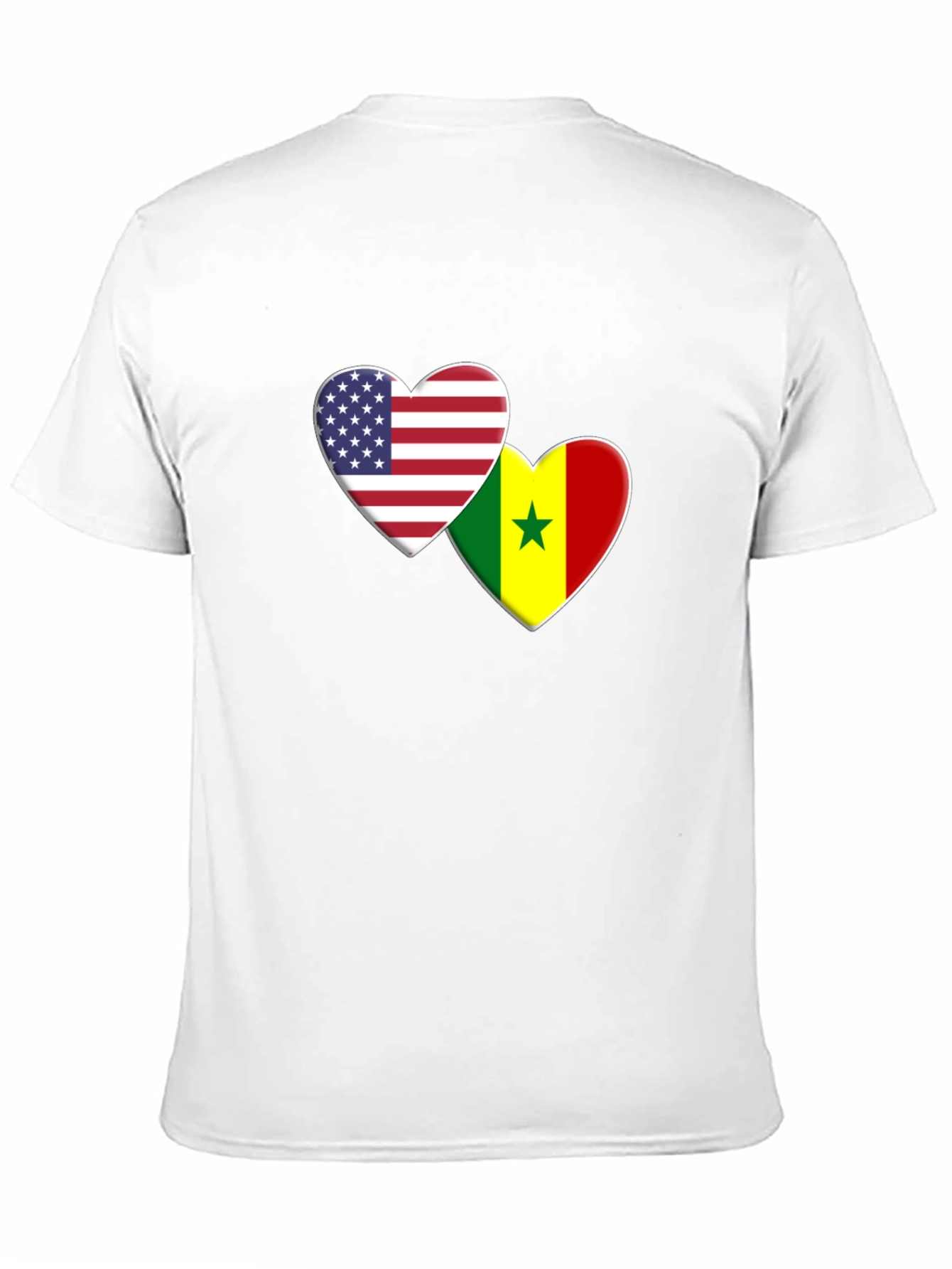 USA Senegal Heart Flag T-Shirt