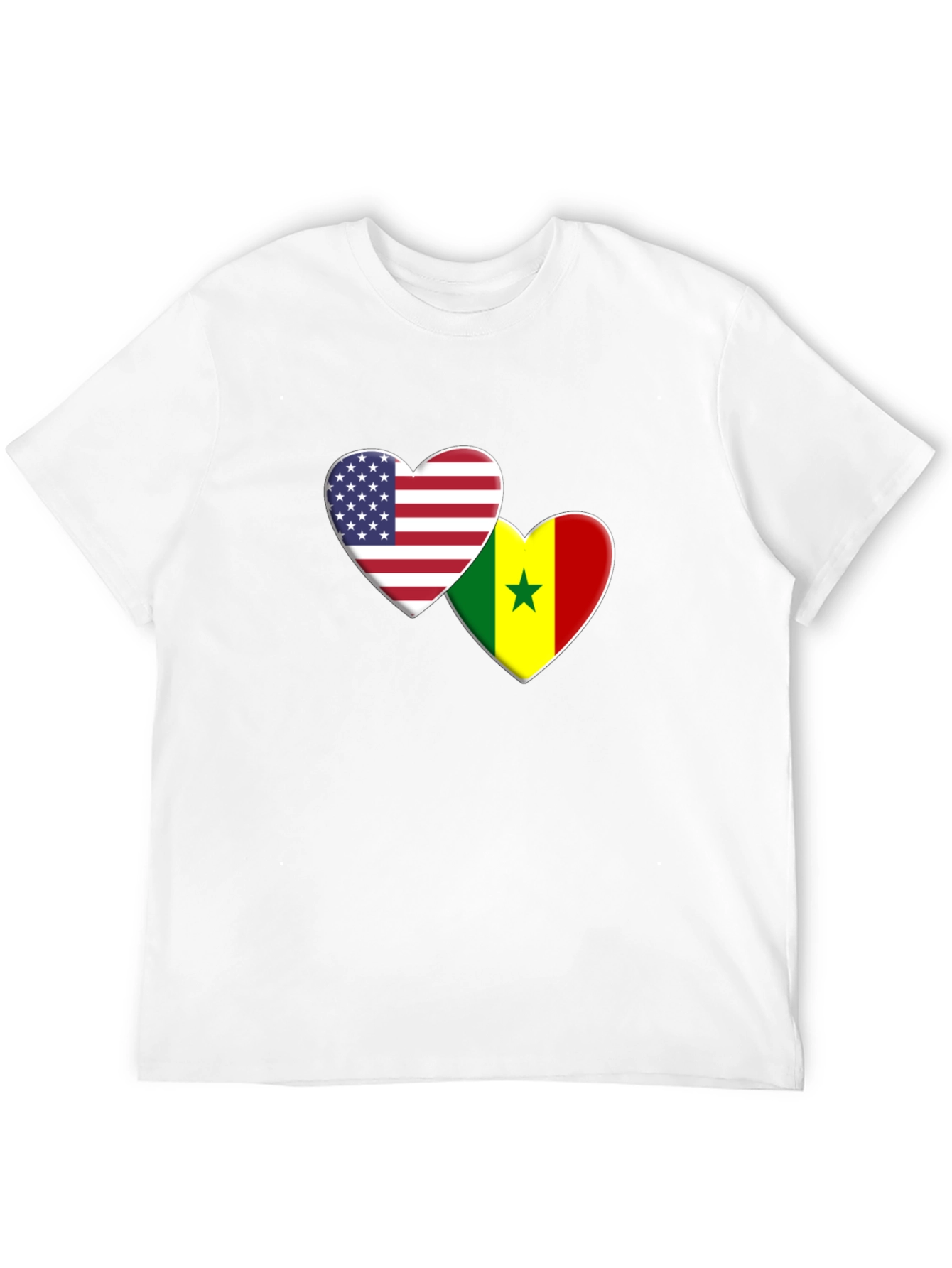 USA Senegal Heart Flag T-Shirt