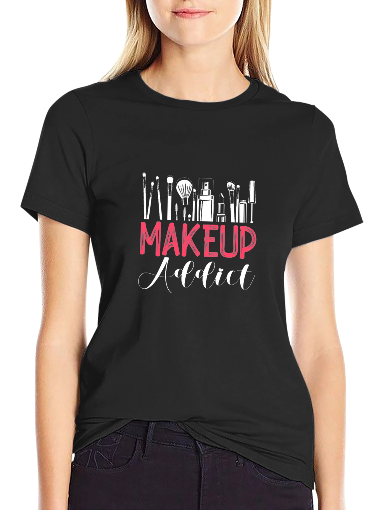Makeup Addict Graphic T-Shirt - Unisex Black Tee