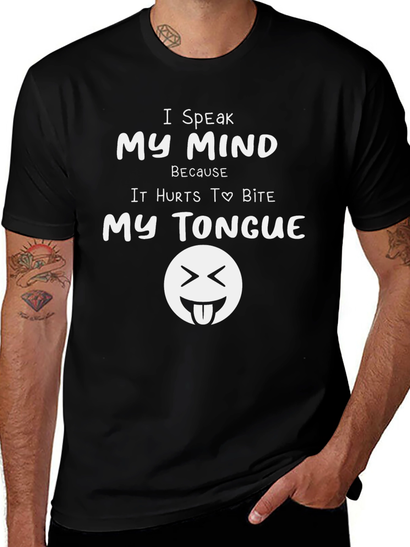 I Speak My Mind Black Graphic Tee