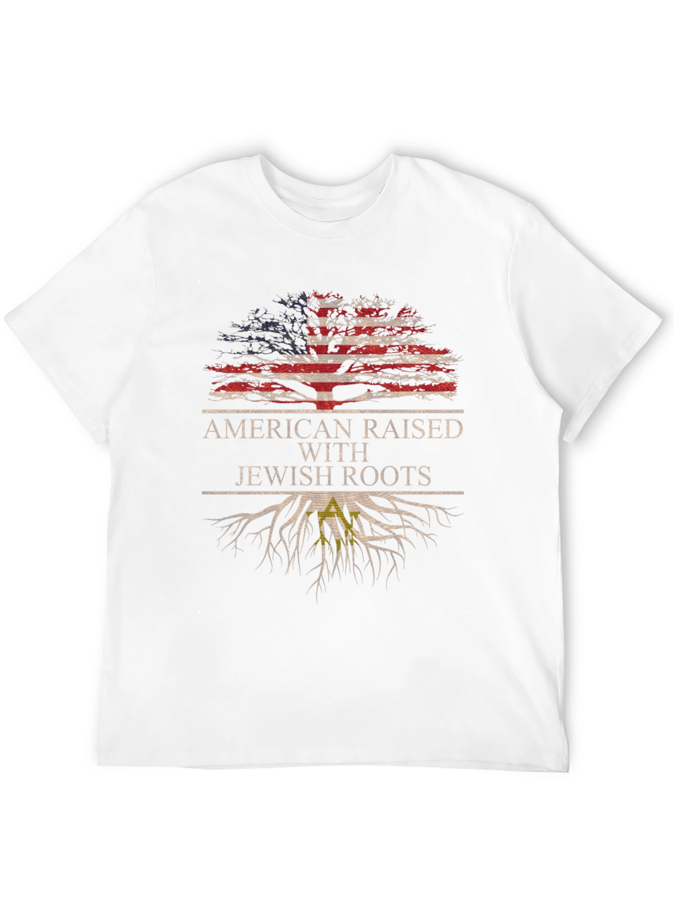 American Raised With Jewish Roots Tree T-Shirt
