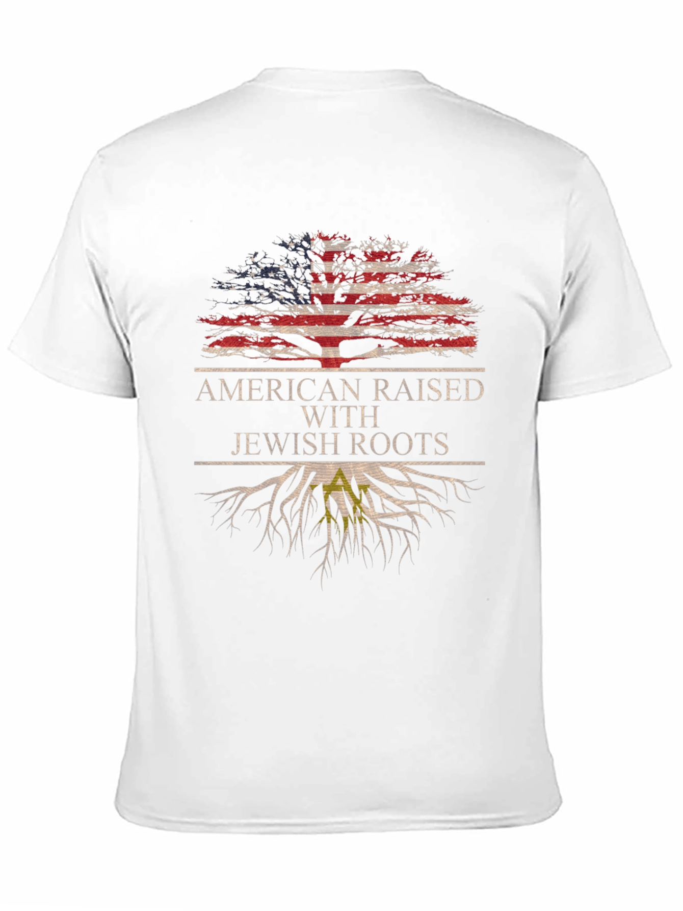 American Raised With Jewish Roots Tree T-Shirt
