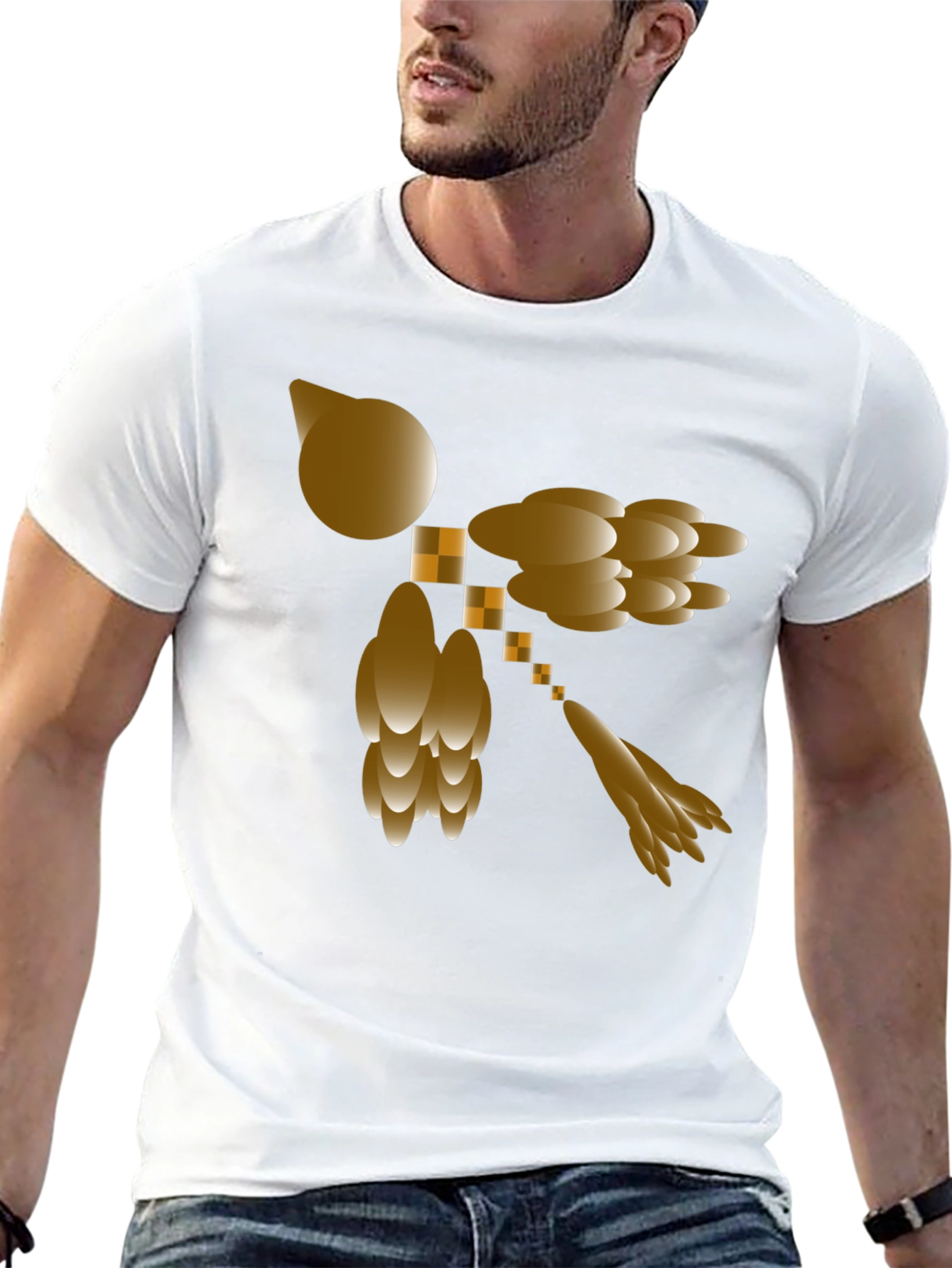 Abstract Design Black T-Shirt