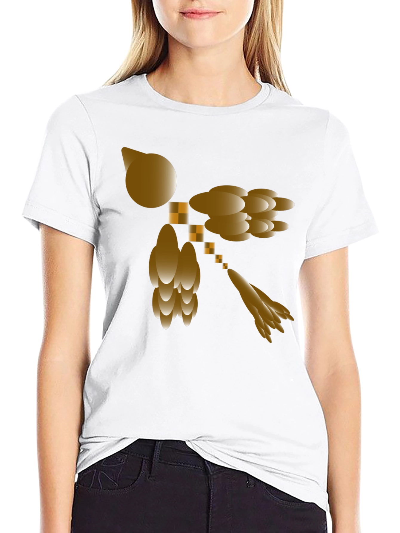 Abstract Design Black T-Shirt