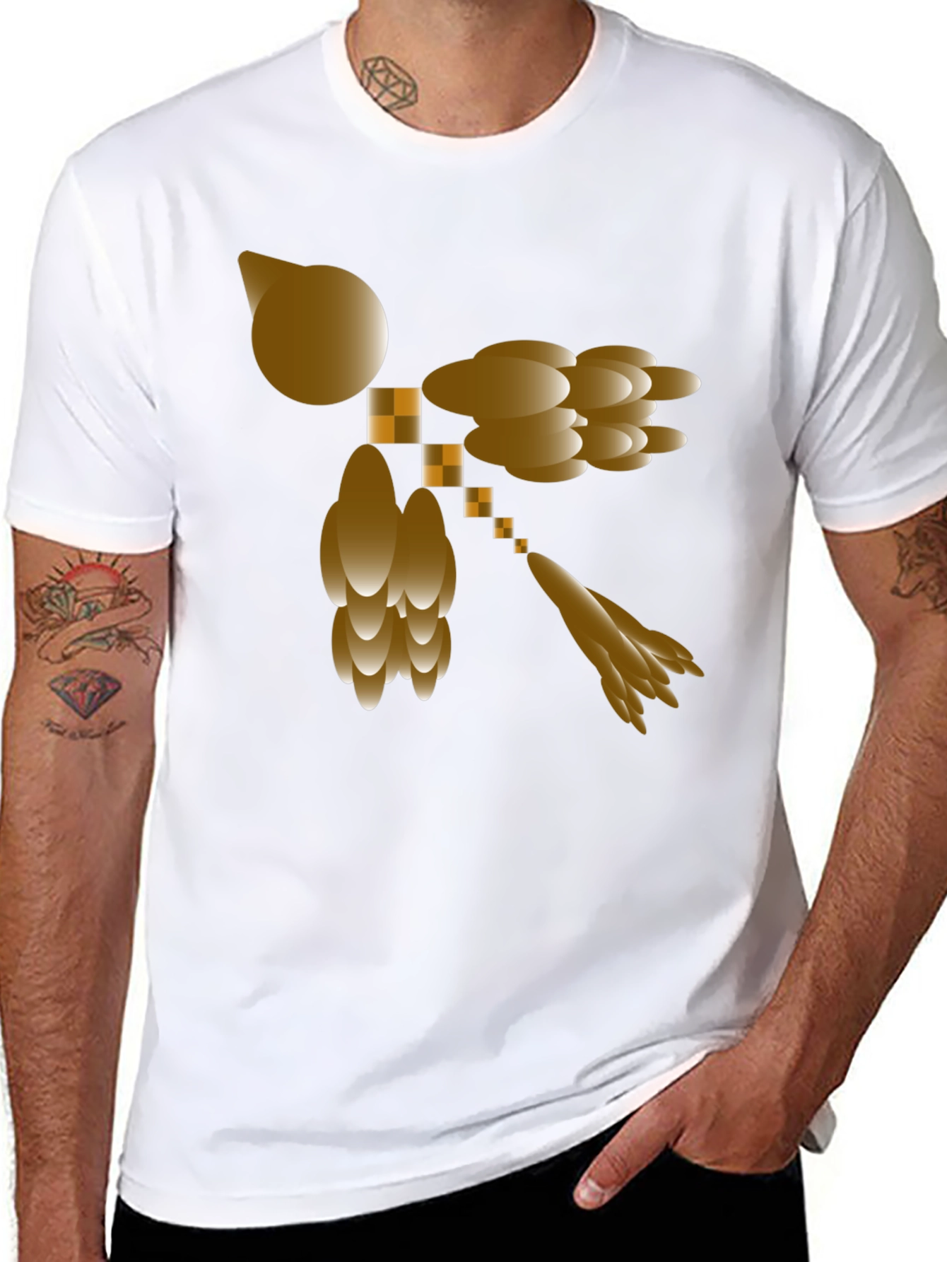 Abstract Design Black T-Shirt