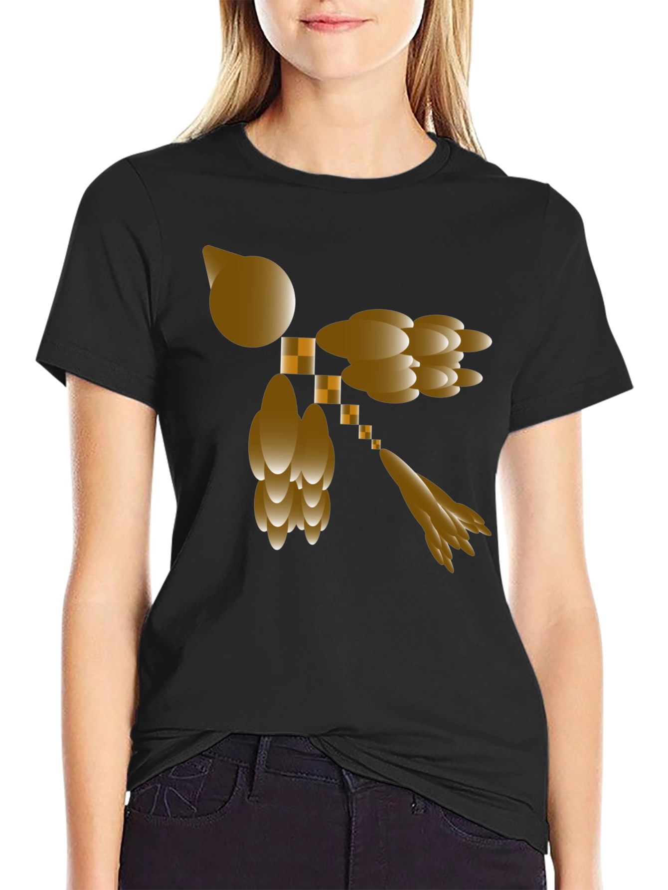 Abstract Design Black T-Shirt