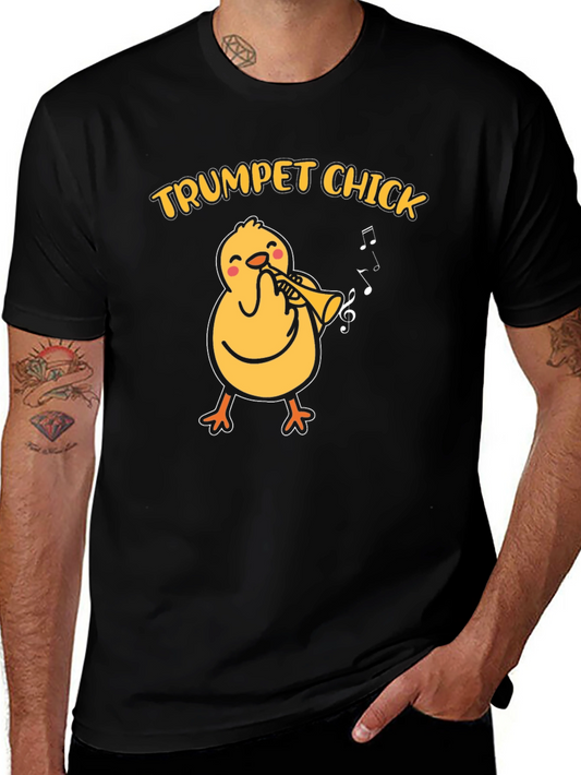 Trumpet Chick T-Shirt - Musical Bird Tee