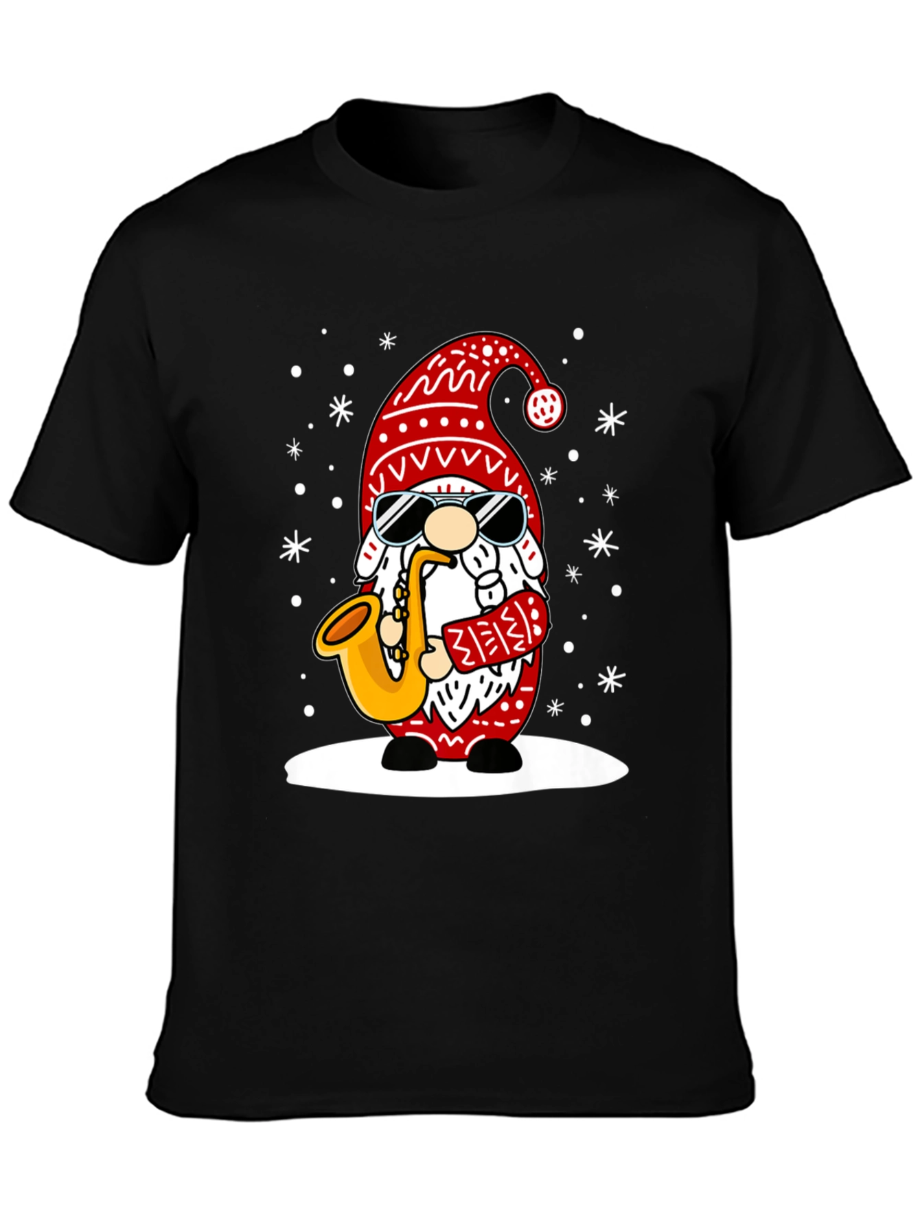 Festive Gnome Saxophone T-Shirt