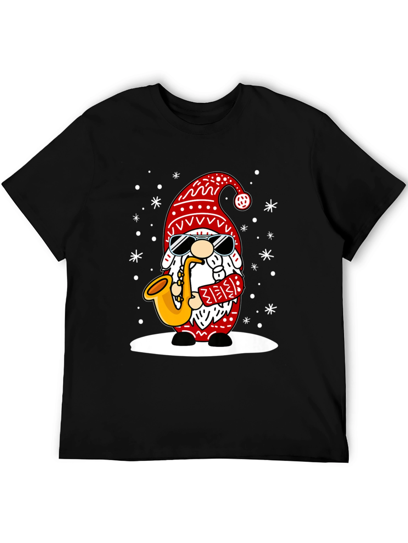 Festive Gnome Saxophone T-Shirt