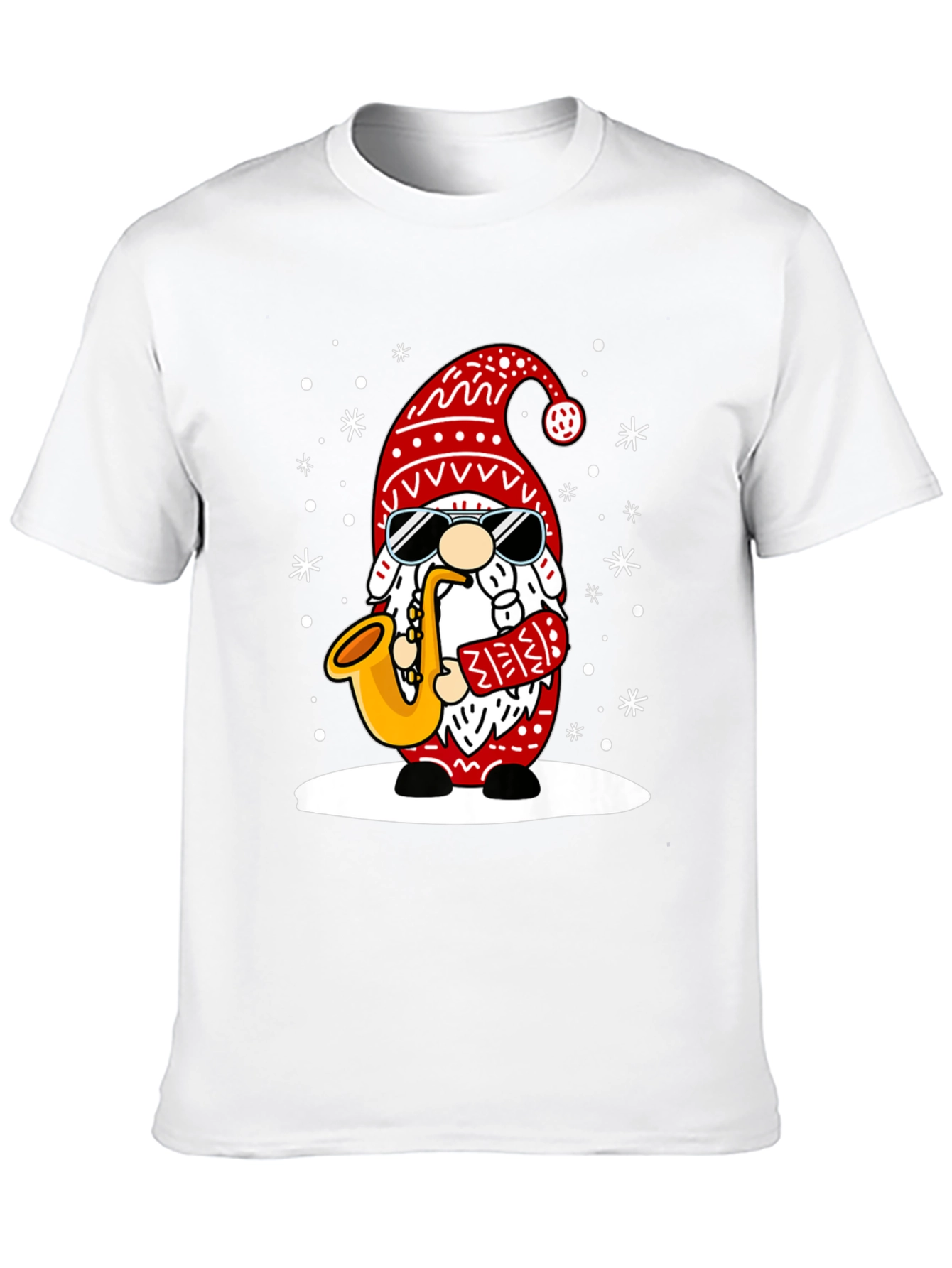 Festive Gnome Saxophone T-Shirt