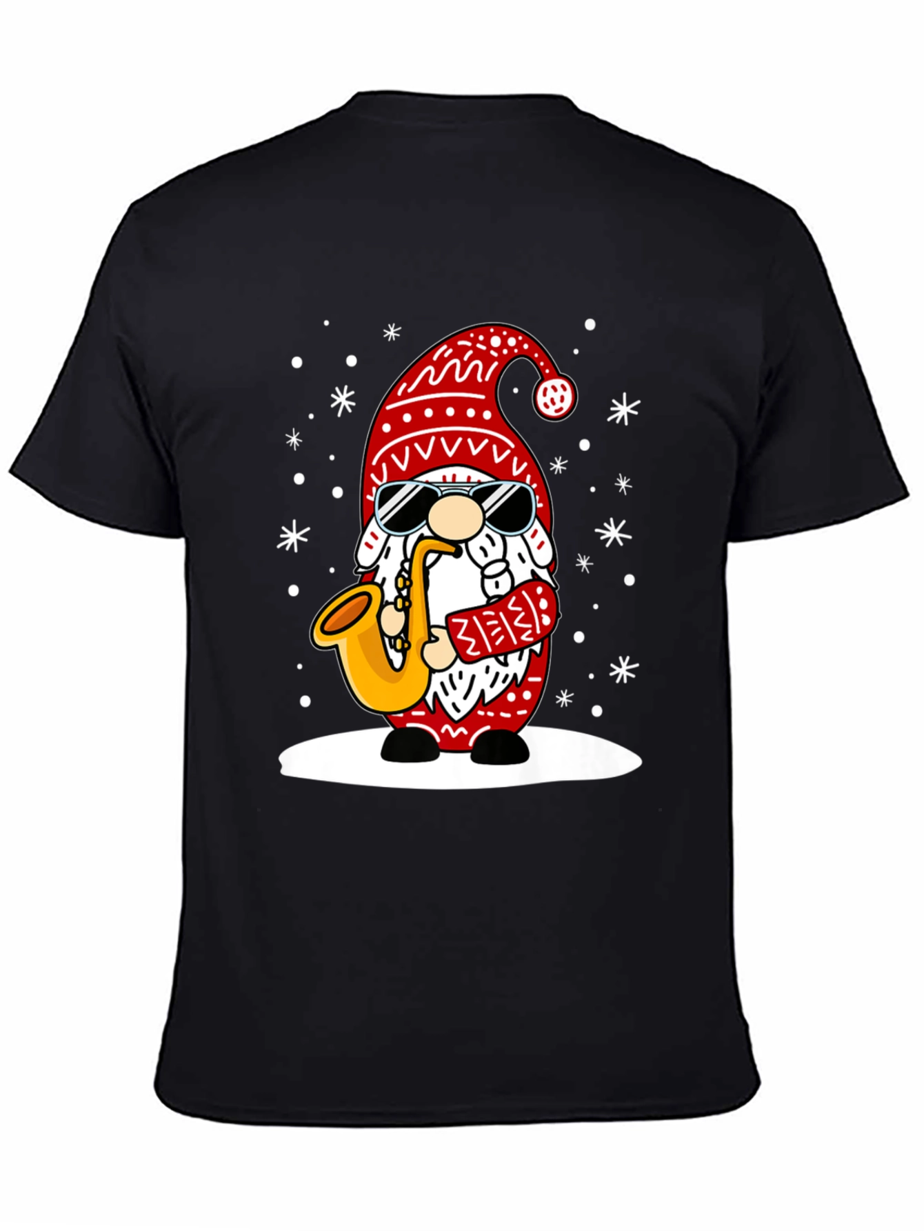 Festive Gnome Saxophone T-Shirt