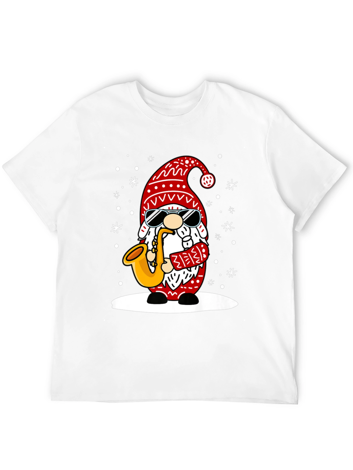 Festive Gnome Saxophone T-Shirt