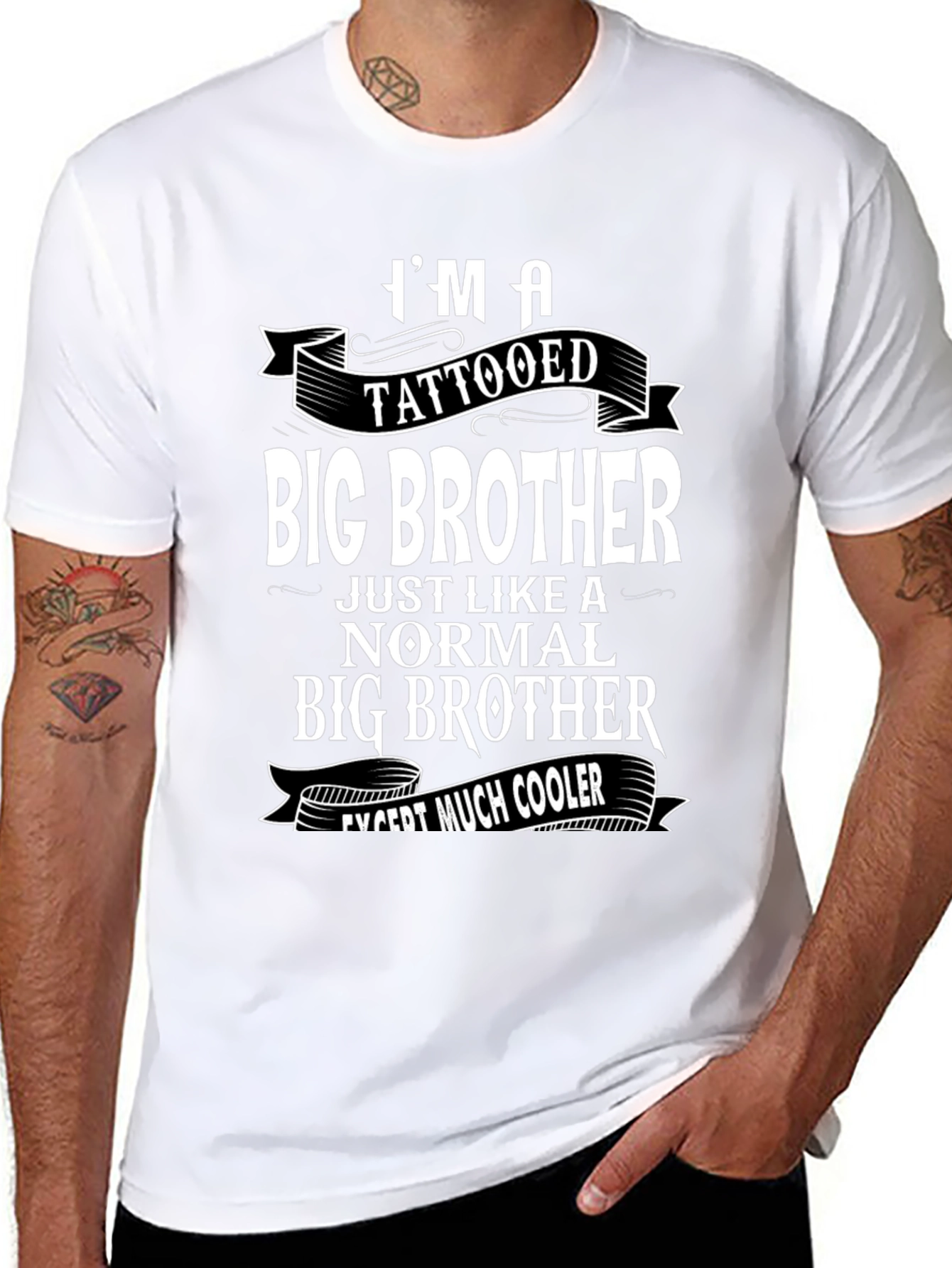 Tattooed Big Brother T-Shirt - Cool Sibling Tee