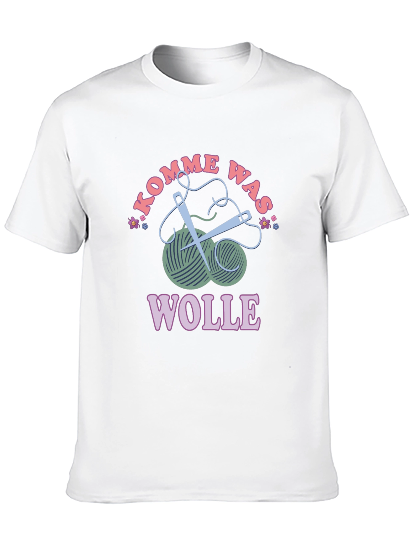 Kommen Was Wolle T-Shirt - Knitting Love