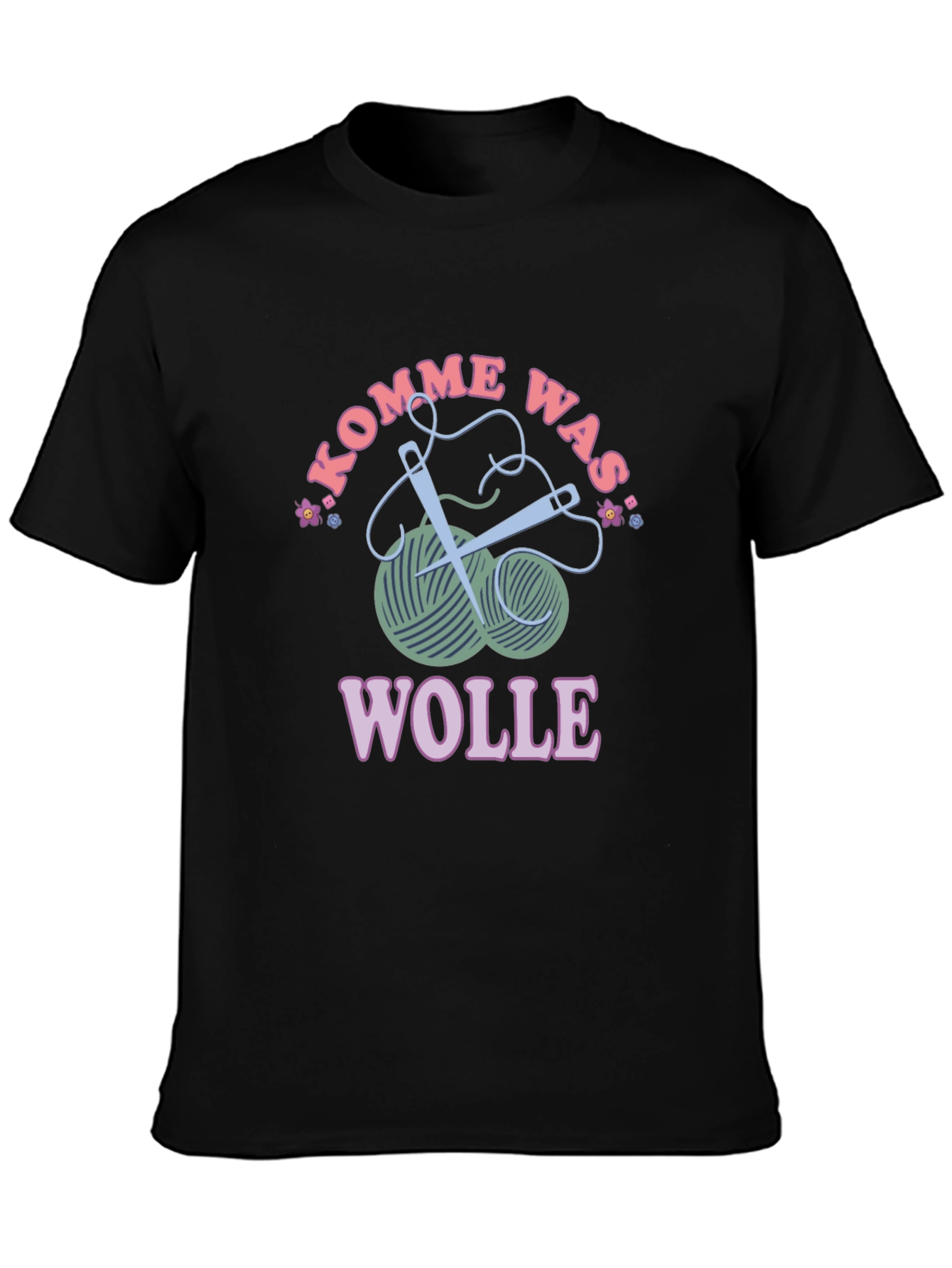 Kommen Was Wolle T-Shirt - Knitting Love