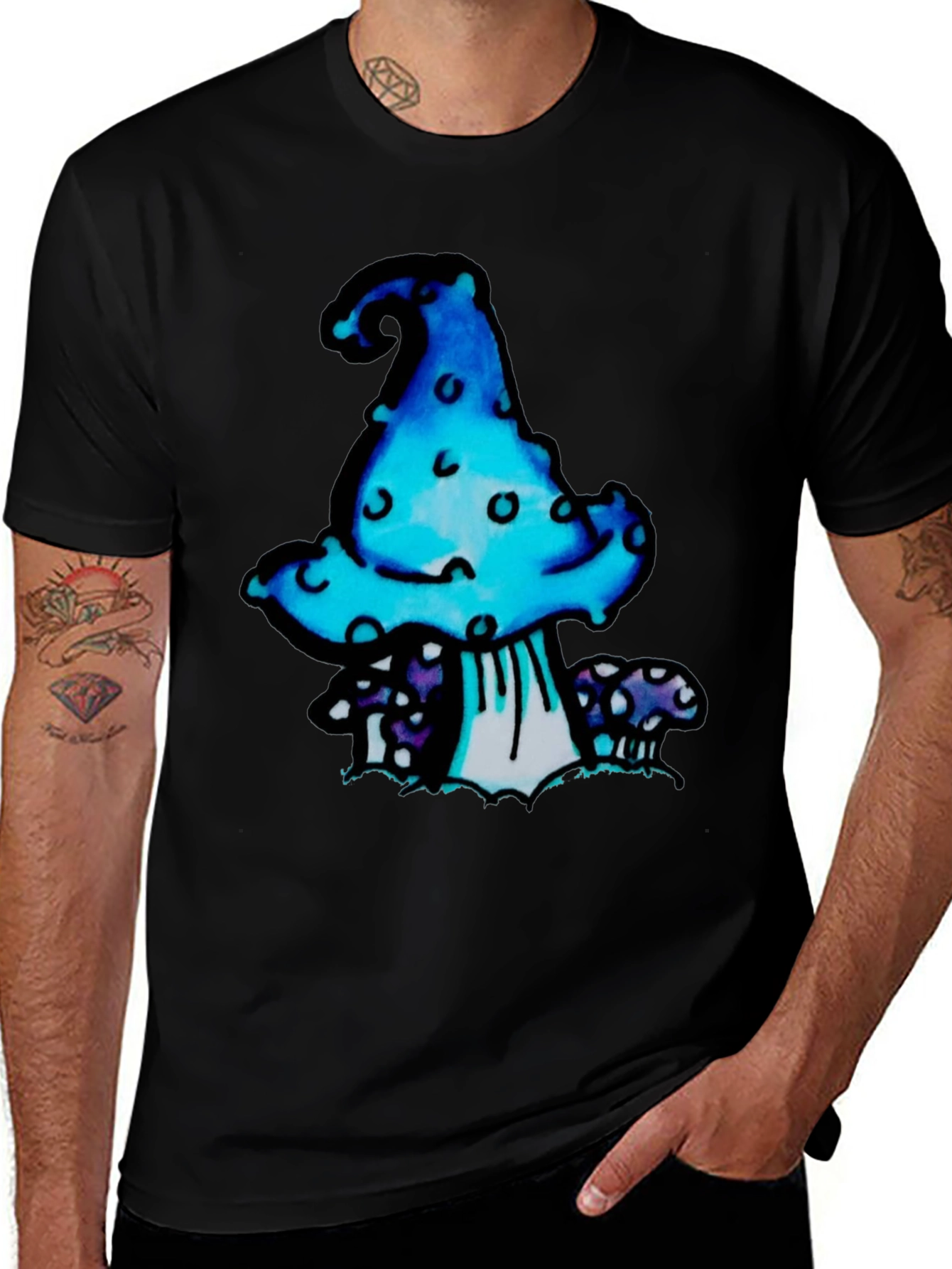 Funky Mushroom Graphic T-Shirt
