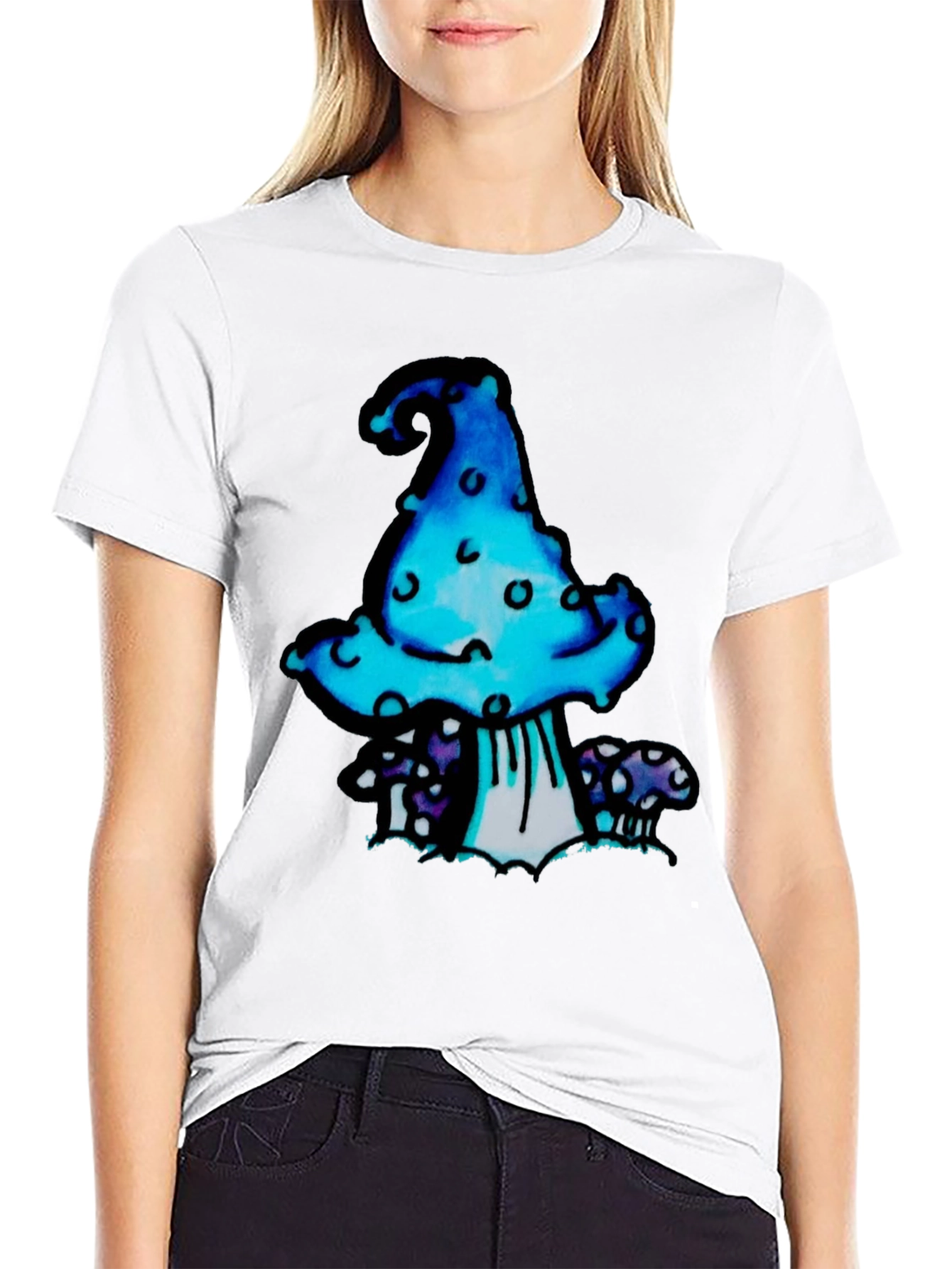 Funky Mushroom Graphic T-Shirt