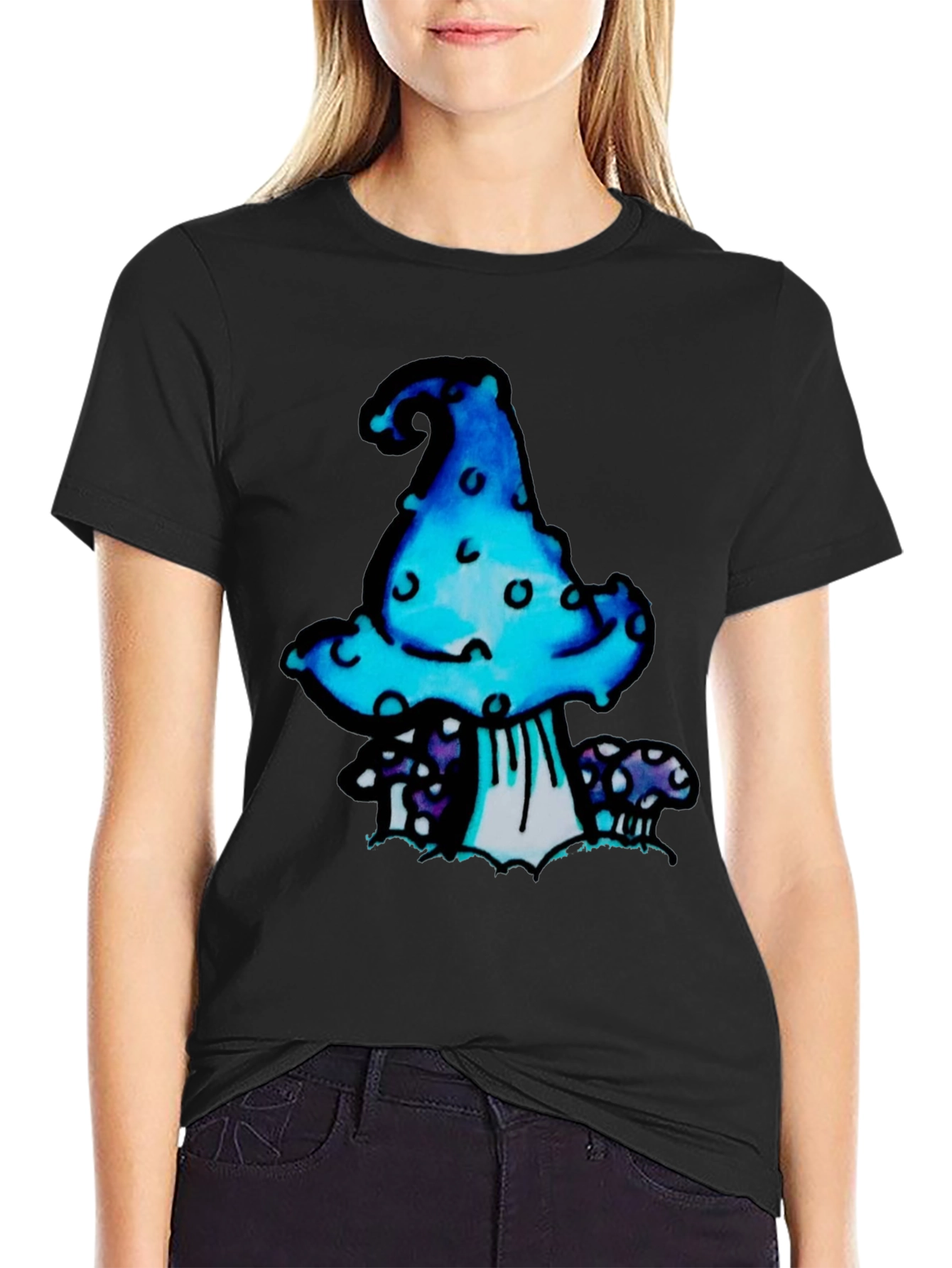 Funky Mushroom Graphic T-Shirt