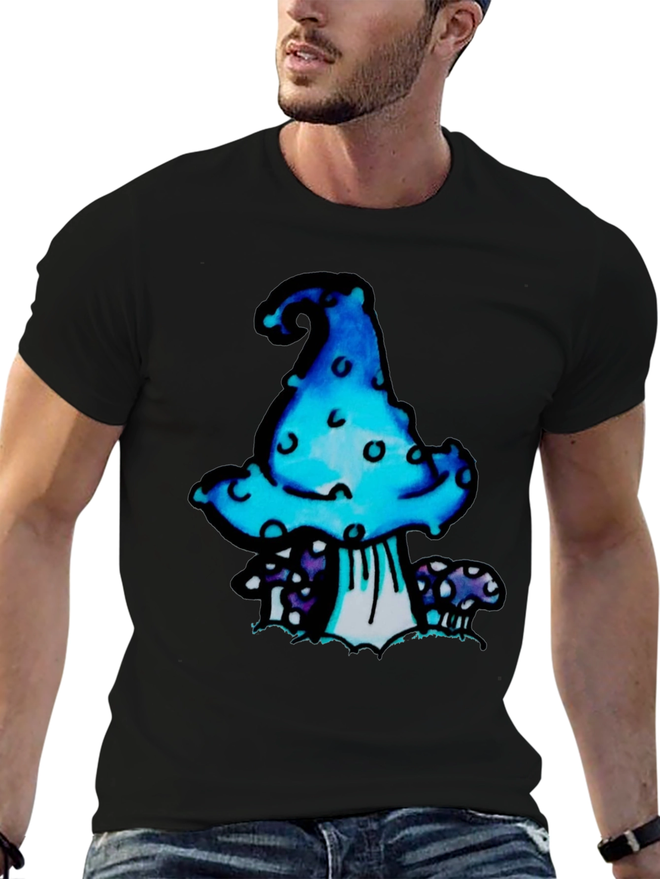 Funky Mushroom Graphic T-Shirt