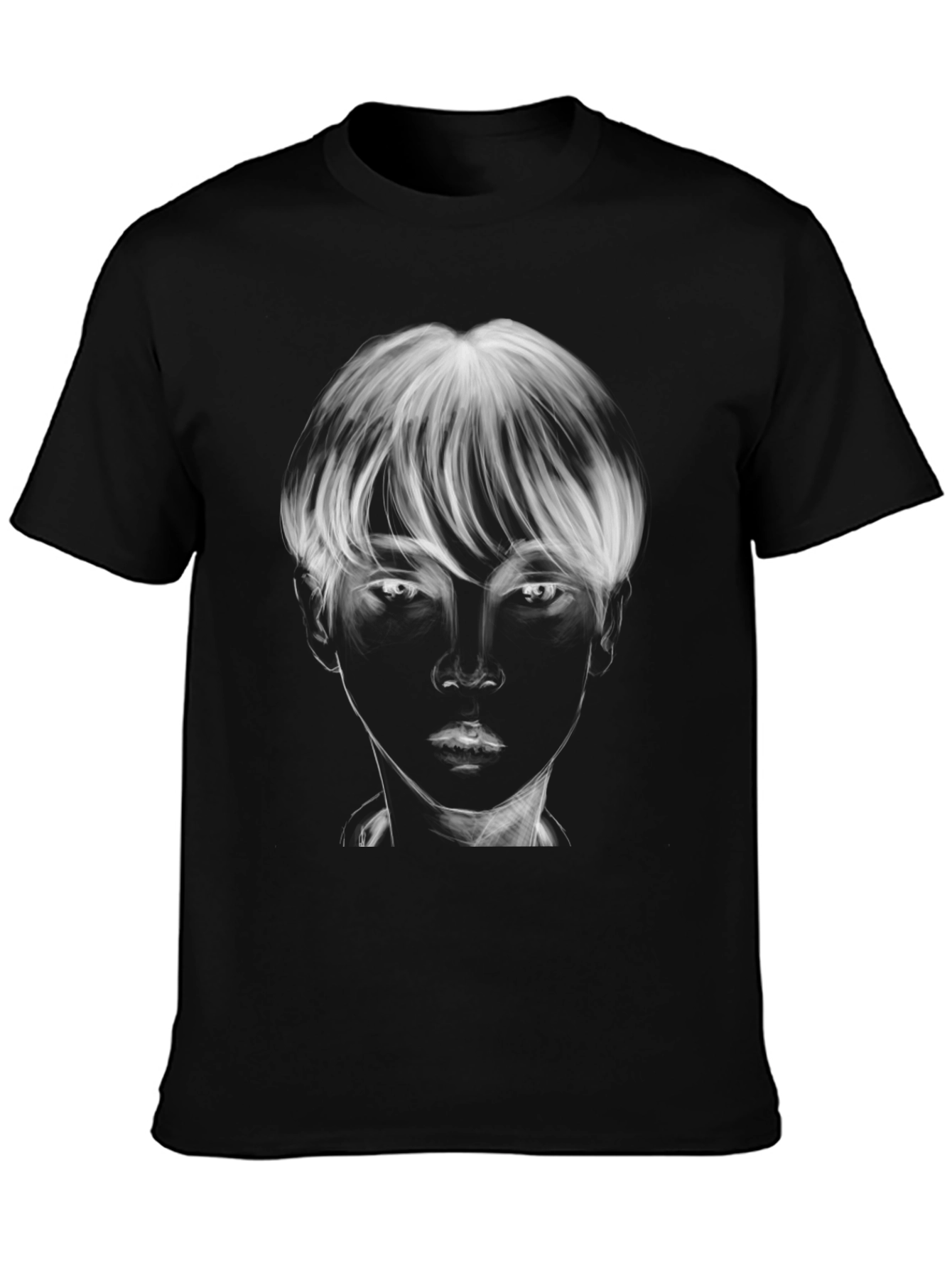 Monochrome Portrait Graphic Tee