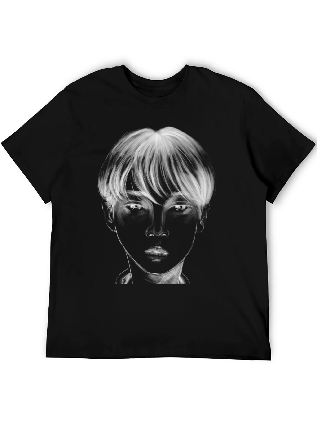 Monochrome Portrait Graphic Tee