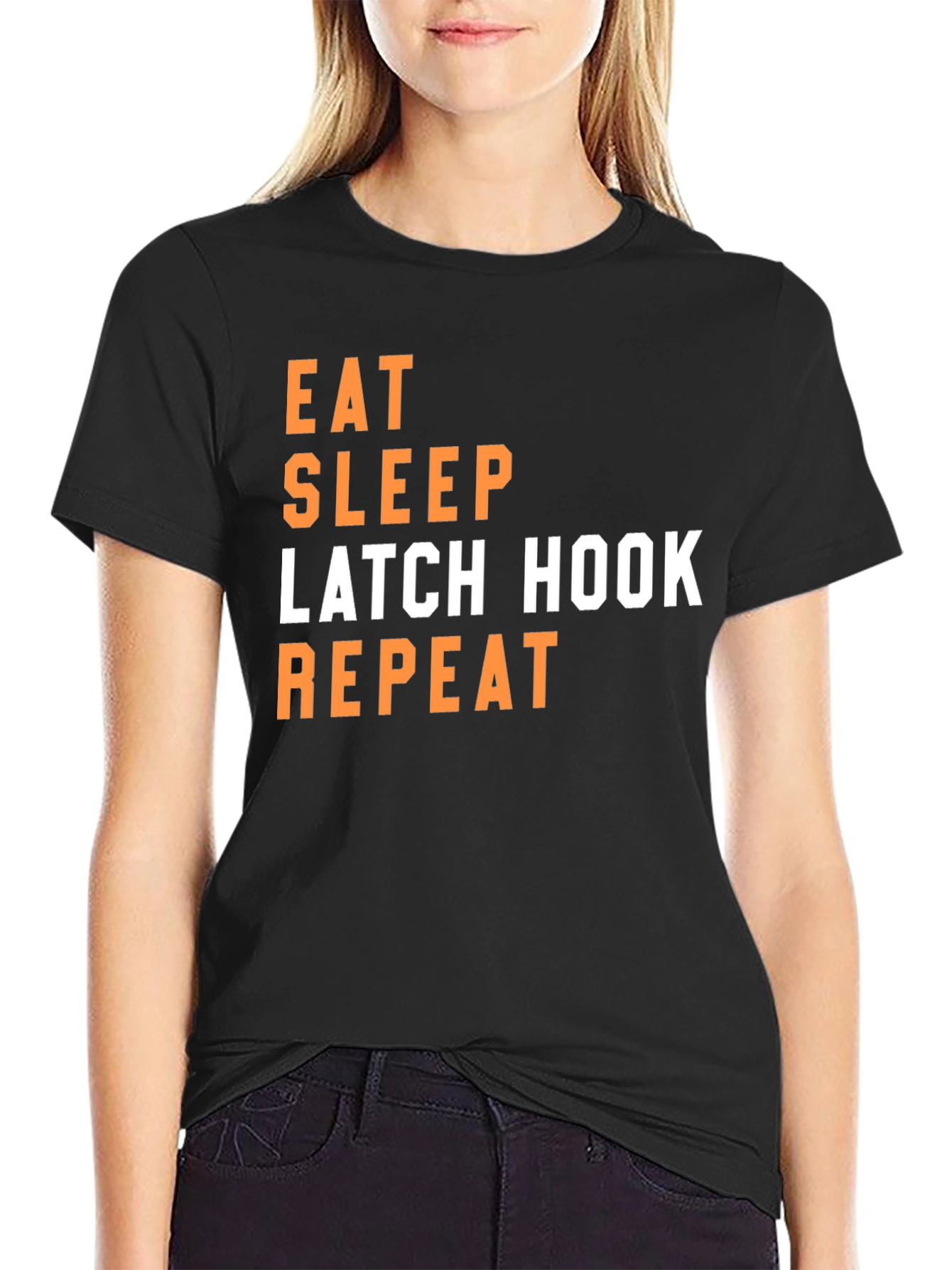 Eat Sleep Latch Hook Repeat T-Shirt