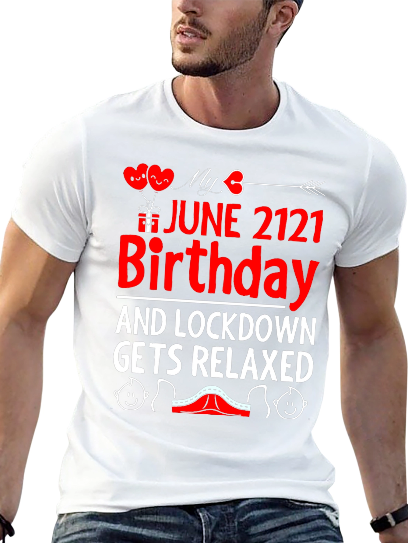 June 2121 Birthday Lockdown Relaxed Graphic Tee