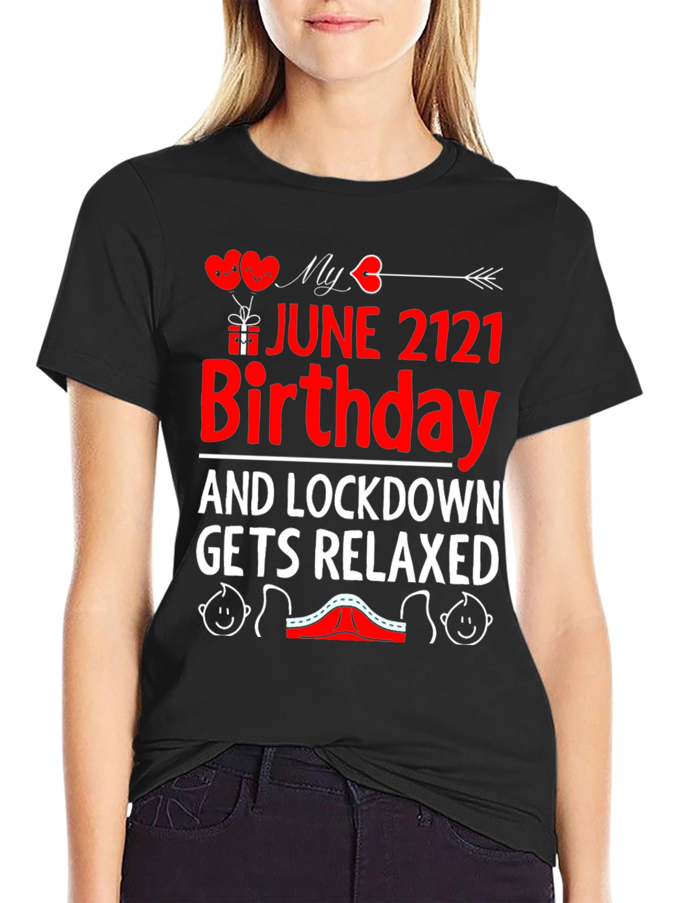 June 2121 Birthday Lockdown Relaxed Graphic Tee