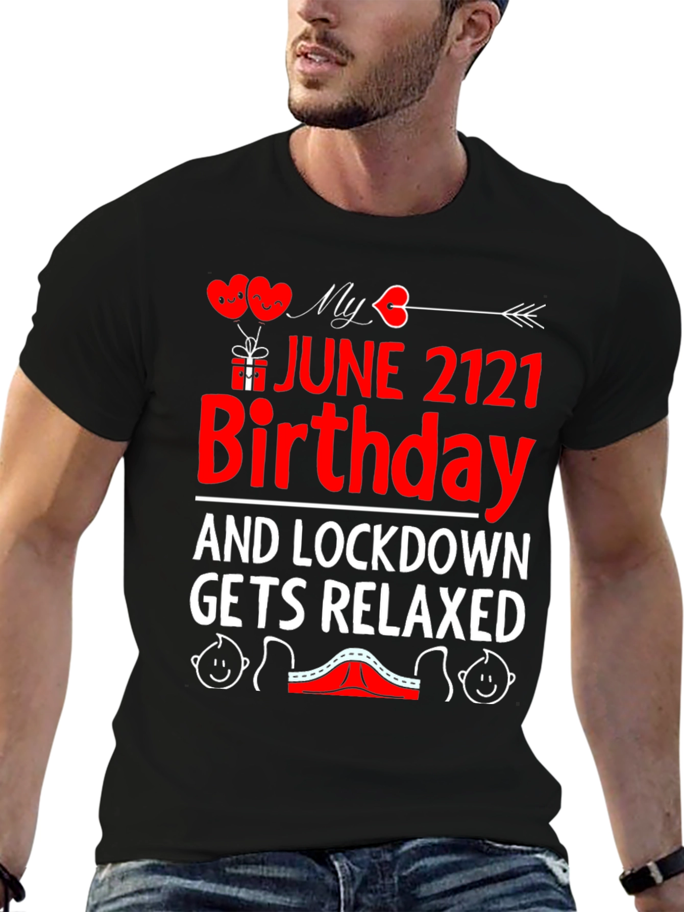 June 2121 Birthday Lockdown Relaxed Graphic Tee