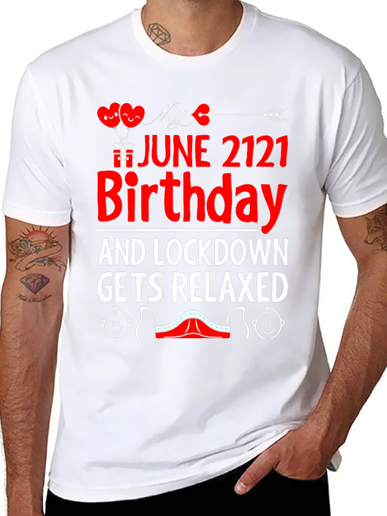 June 2121 Birthday Lockdown Relaxed Graphic Tee