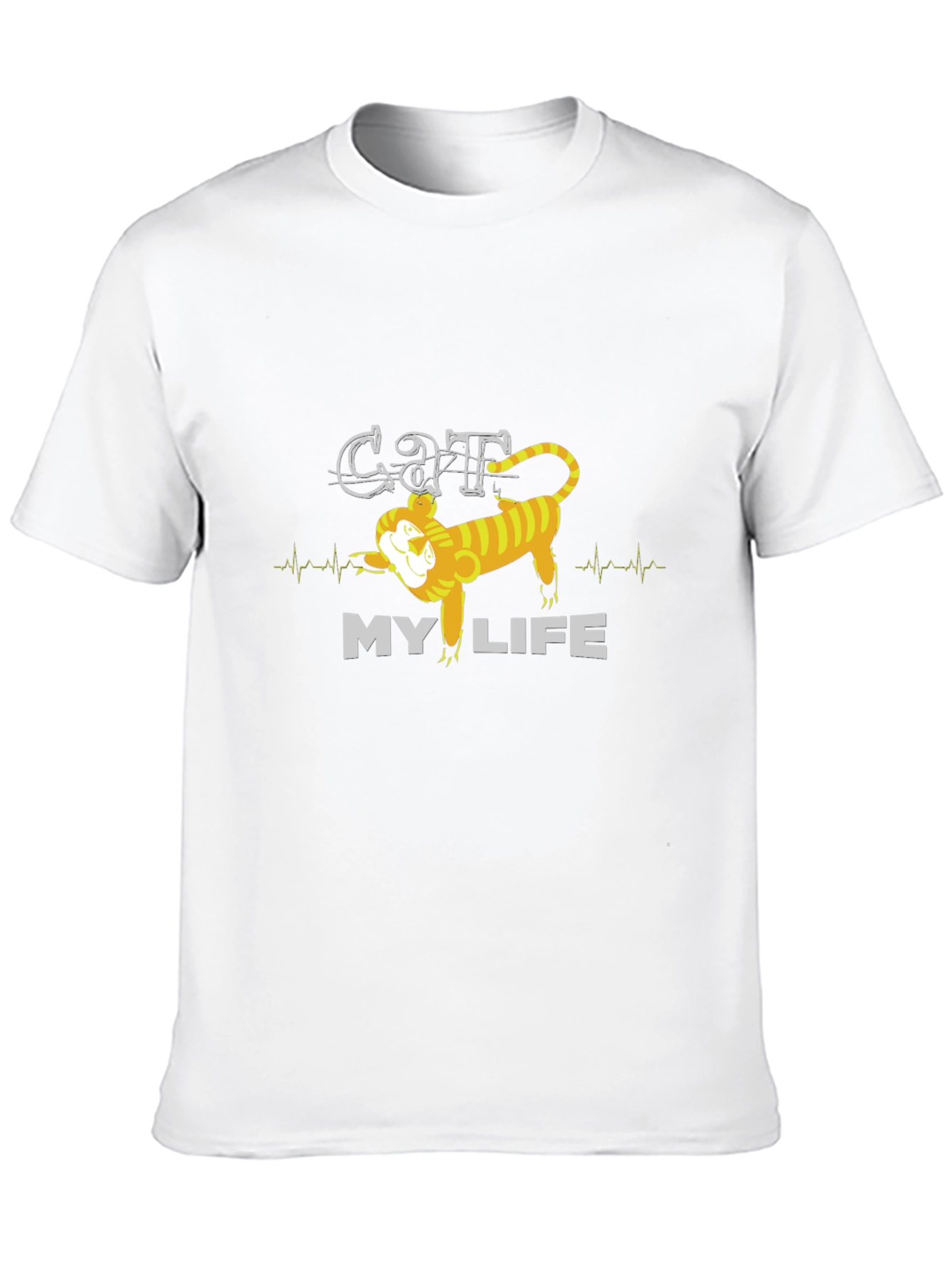 Cat My Life Graphic Tee - Mens Black T-Shirt