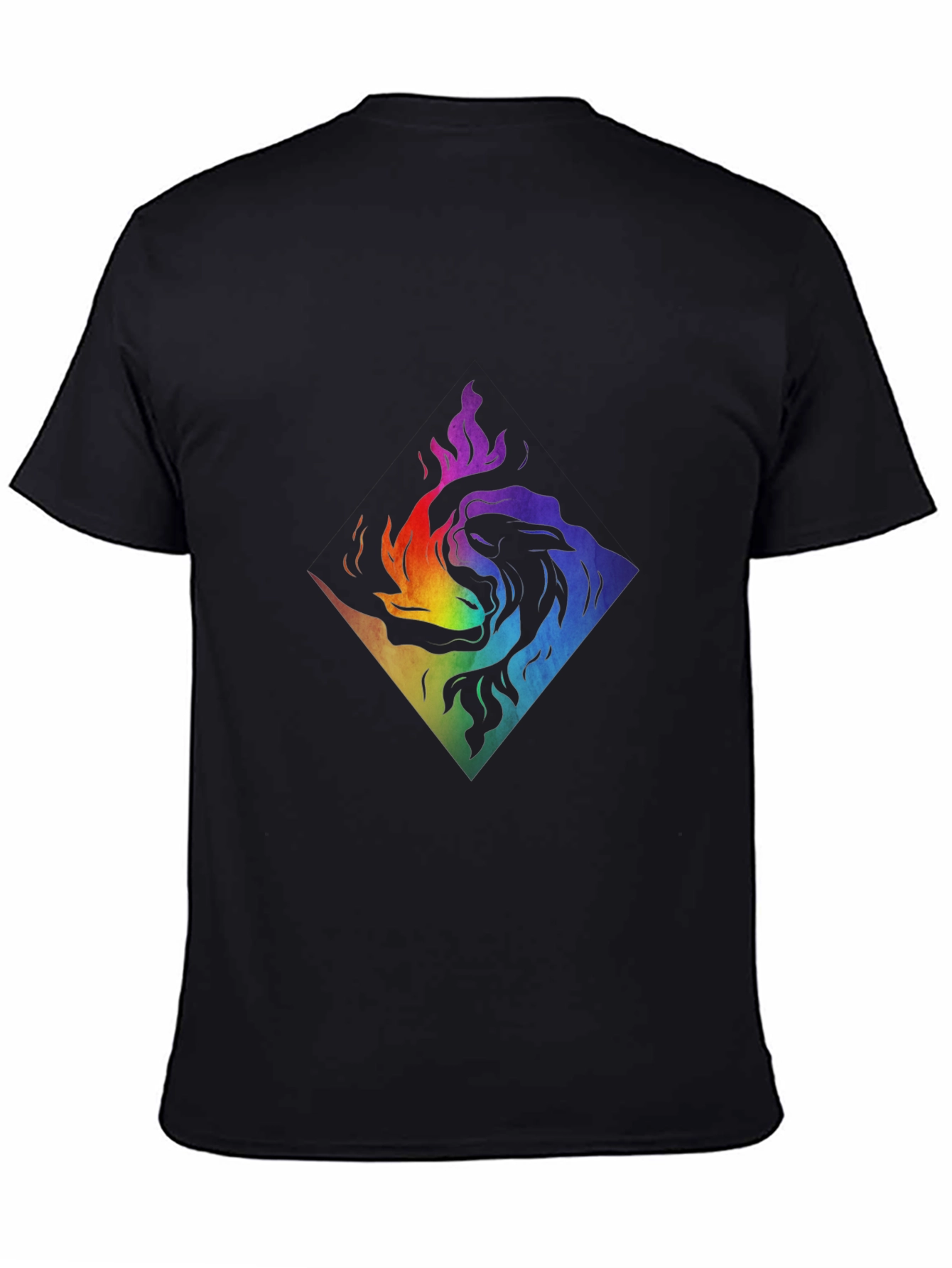 Rainbow Lion Fire Graphic T-Shirt