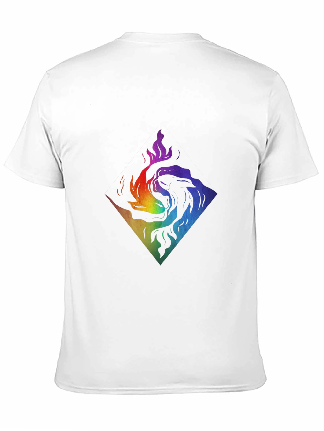 Rainbow Lion Fire Graphic T-Shirt