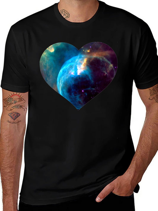 Nebula Heart Graphic Black T-Shirt