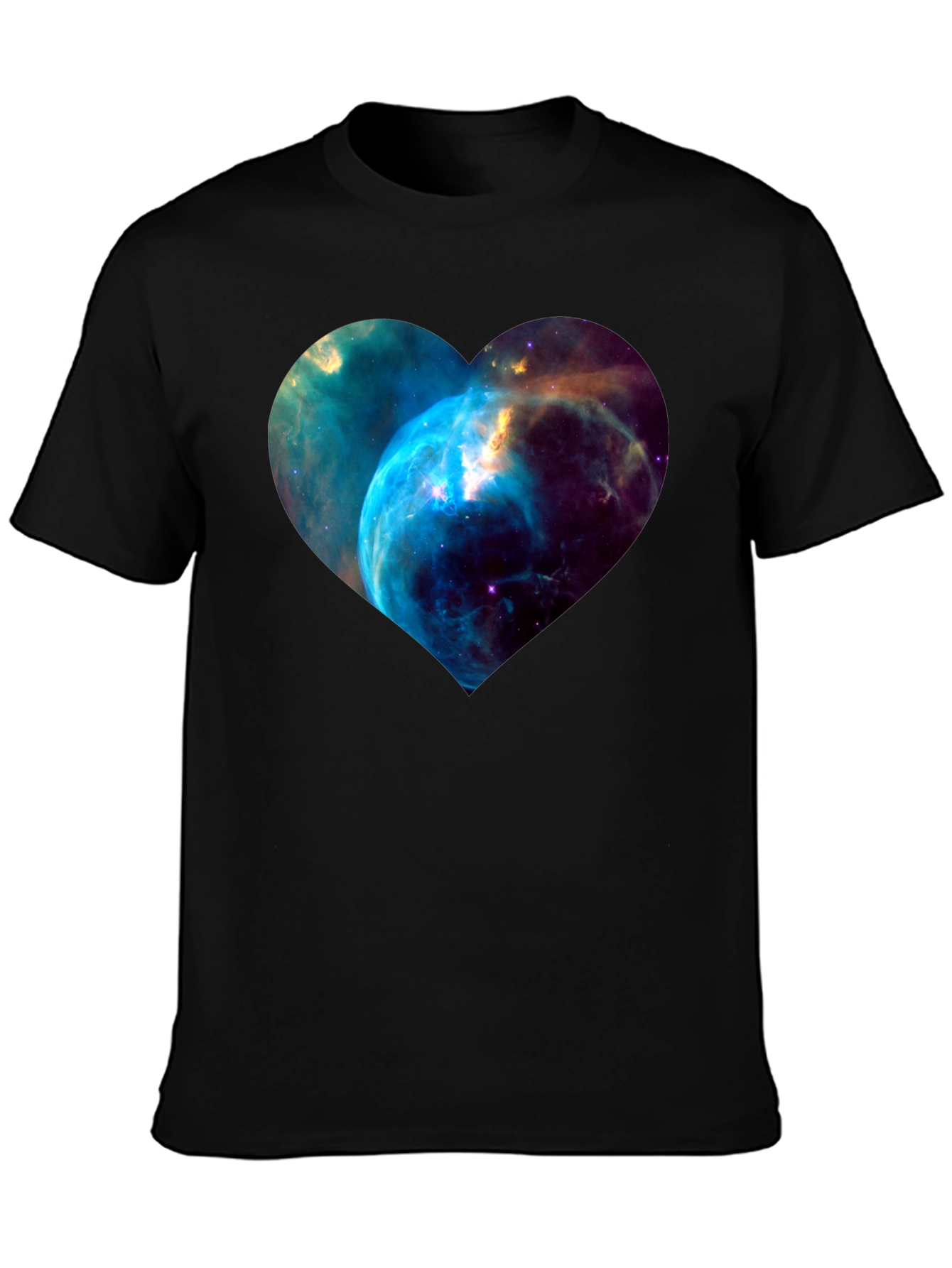 Nebula Heart Graphic Black T-Shirt