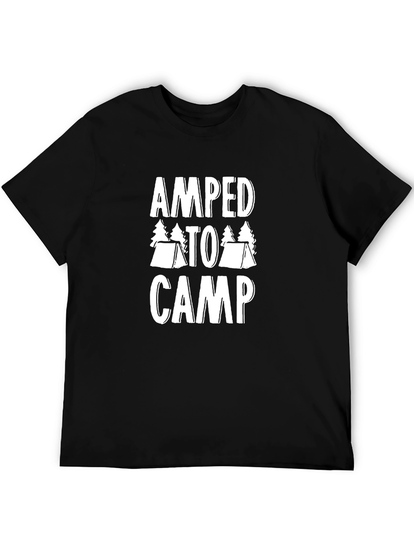 Amped To Camp Graphic Tee - Black Camping Shirt