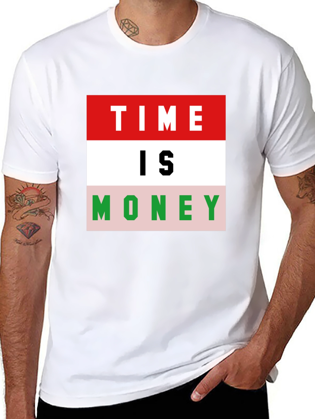 Time is Money Graphic Tee - Bold Statement T-Shirt