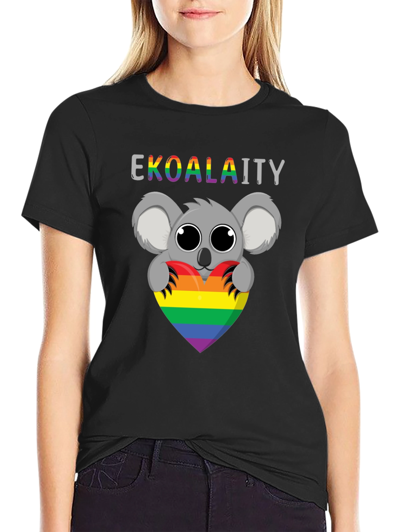 EKOALAITY Rainbow Heart Tee