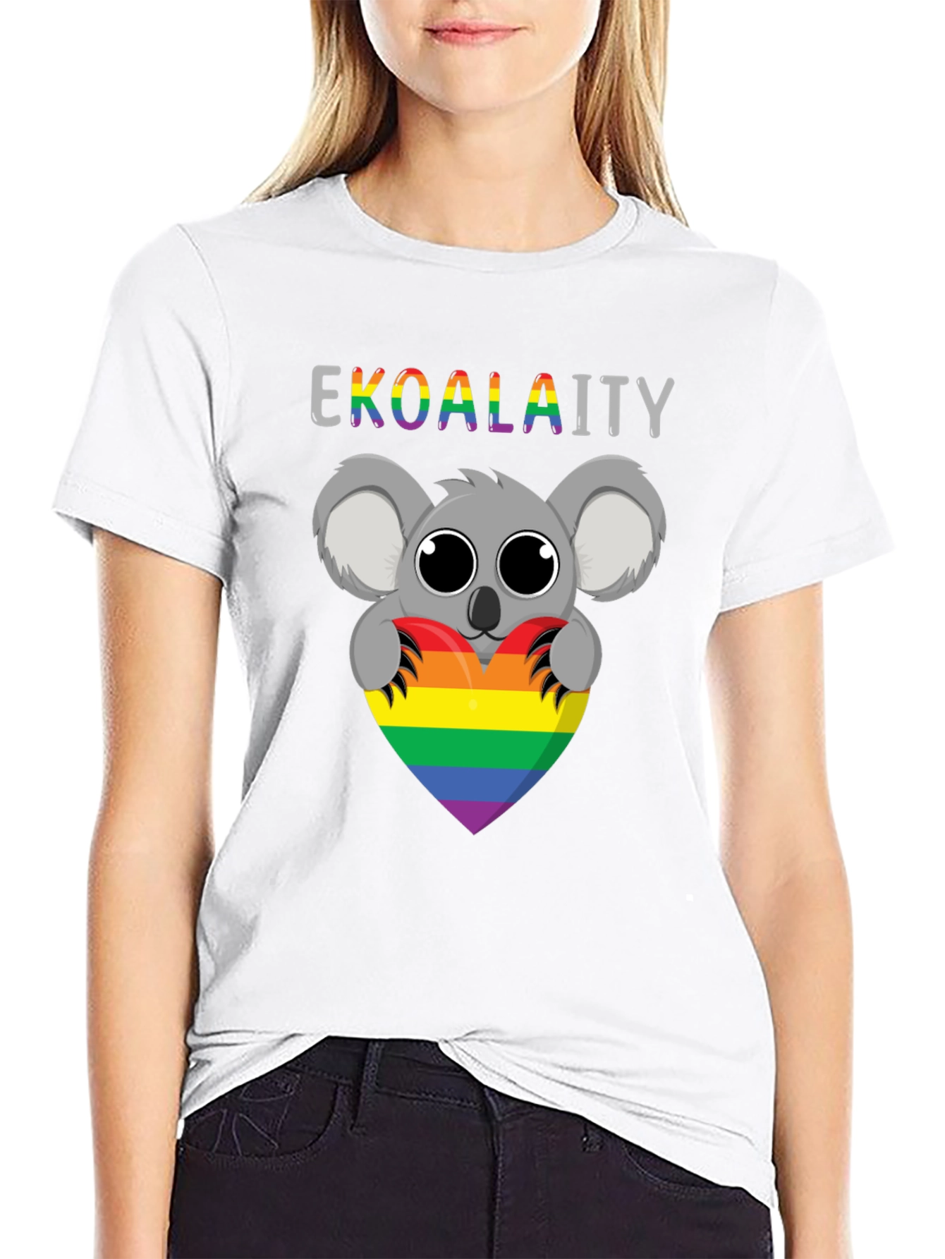 EKOALAITY Rainbow Heart Tee