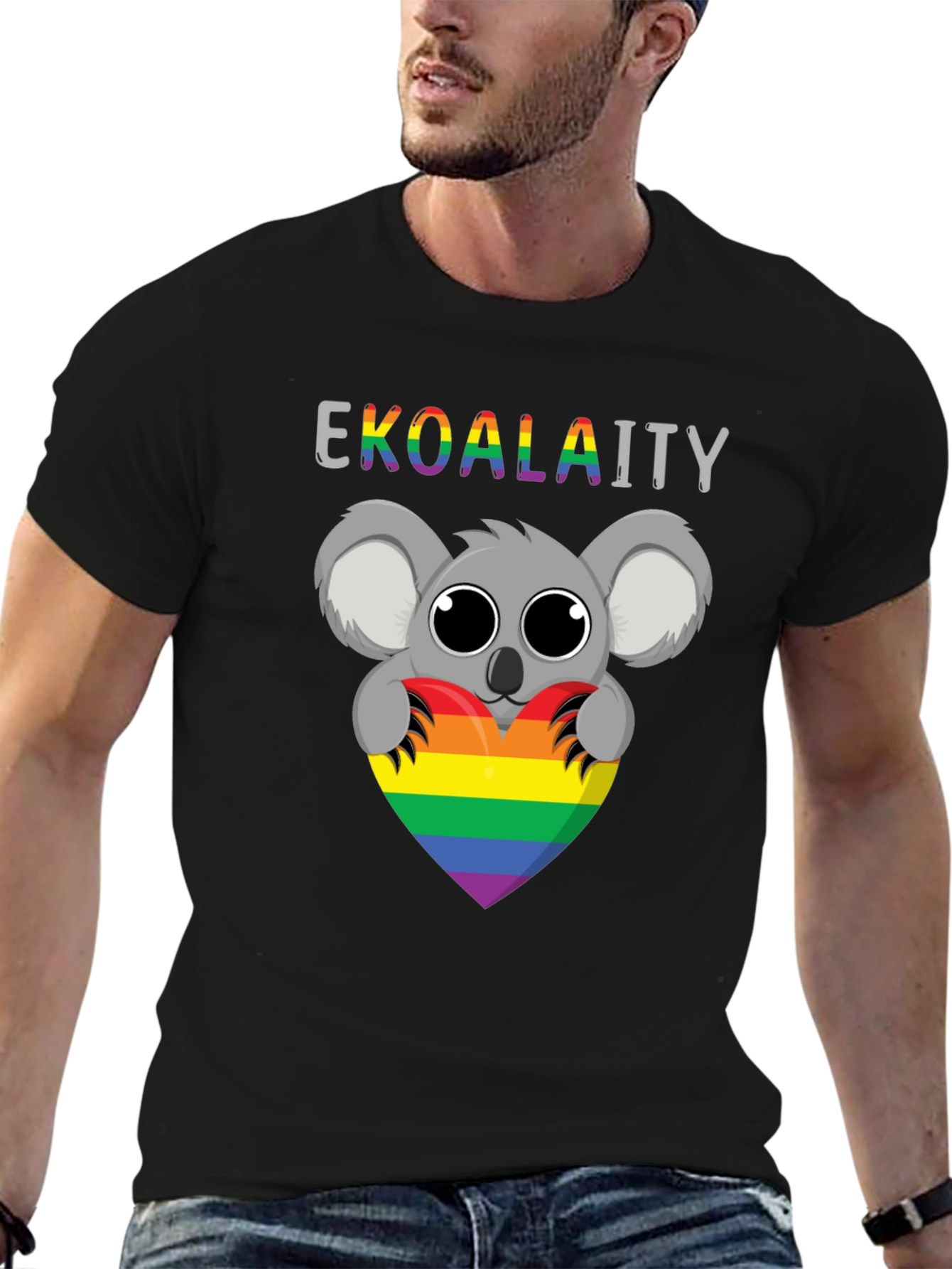 EKOALAITY Rainbow Heart Tee