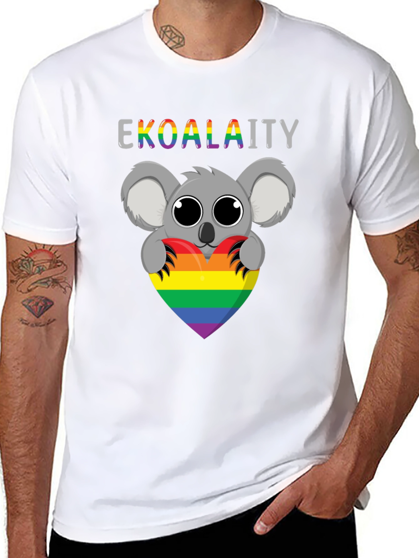 EKOALAITY Rainbow Heart Tee
