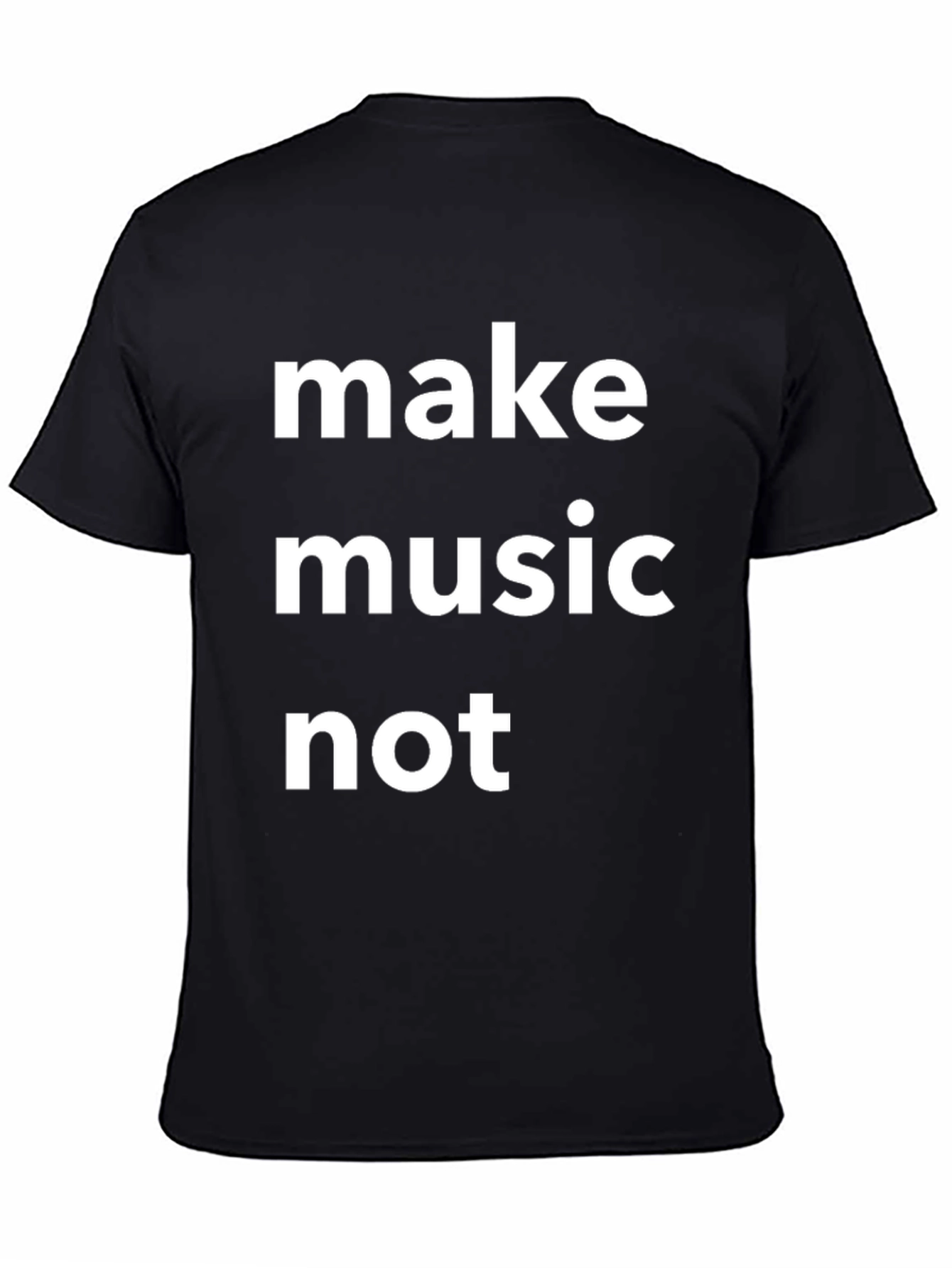 Make Music Not War Graphic Tee - Black
