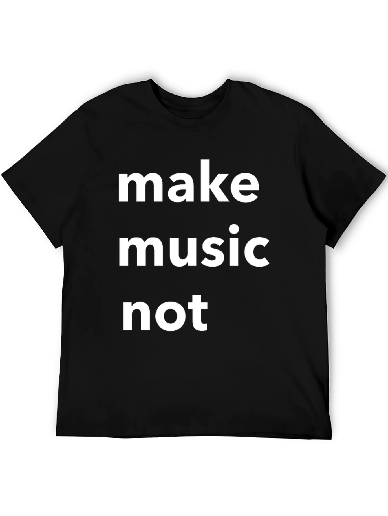 Make Music Not War Graphic Tee - Black