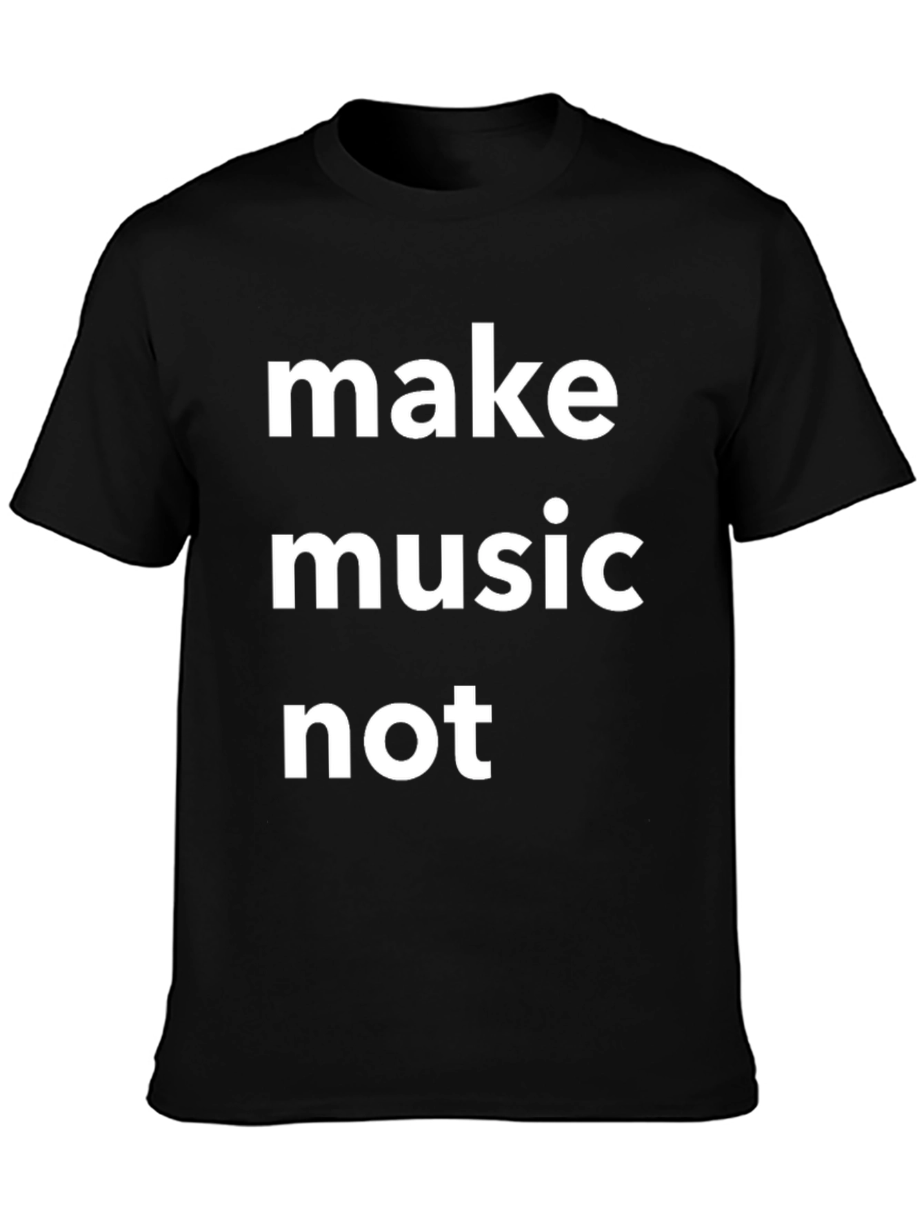 Make Music Not War Graphic Tee - Black