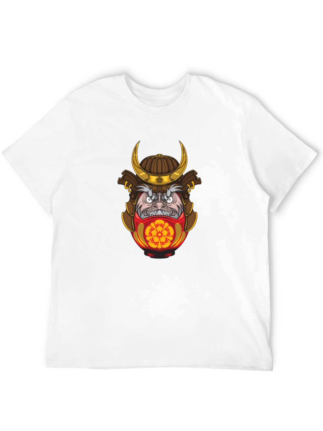 Samurai Daruma Graphic Tee - Cool Casual Style