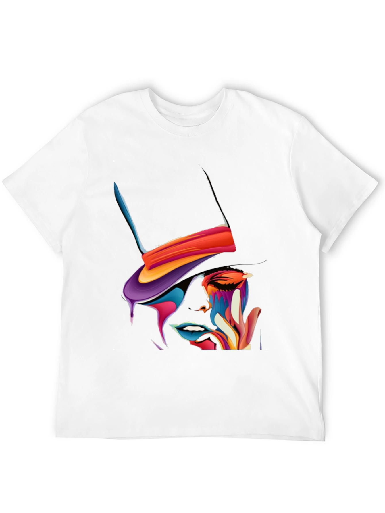 Abstract Art Graphic Tee - Stylish Black T-Shirt