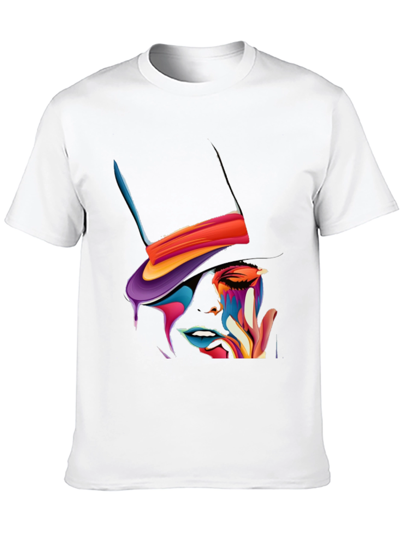 Abstract Art Graphic Tee - Stylish Black T-Shirt